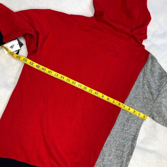 U.S. Polo Assn. NWT Red, Blue, & Gray Color Block Hoodie size M - Picture 10 of 10